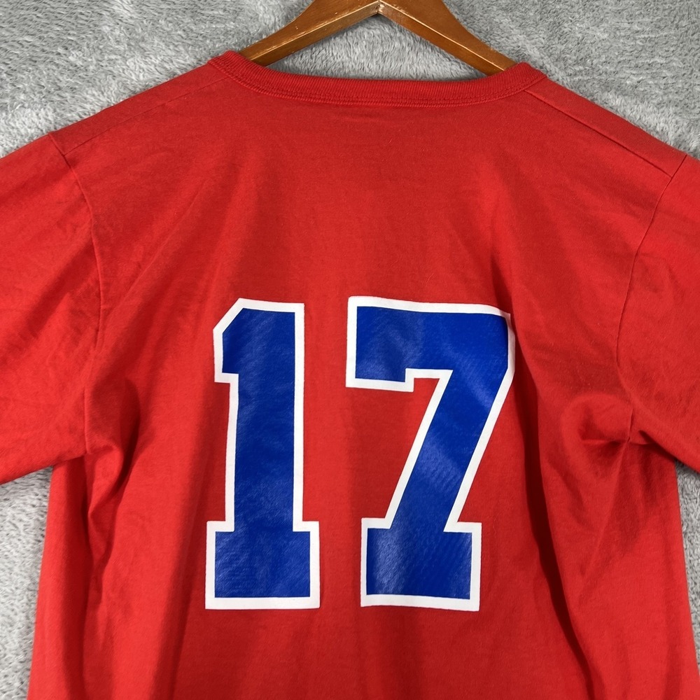 Russell Athletic Henley Shirt Mens Large Red Eagles 90s Vintage USA Sporty Retro - Picture 5 of 8